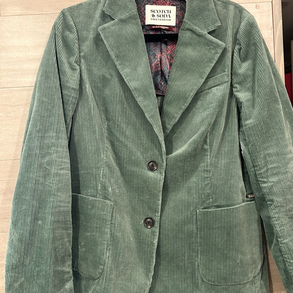 Scotch & Soda Teal Corduroy Women's Blazer